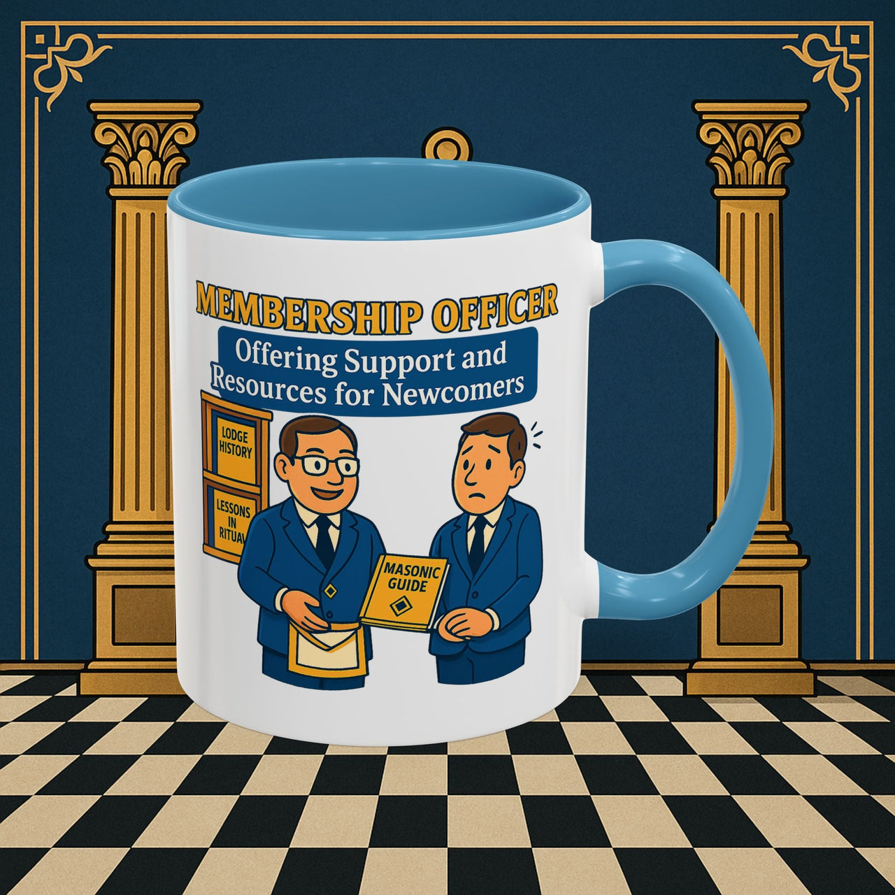 Masonic Mugs - Welcoming New Brothers - Membership Secretary Printify