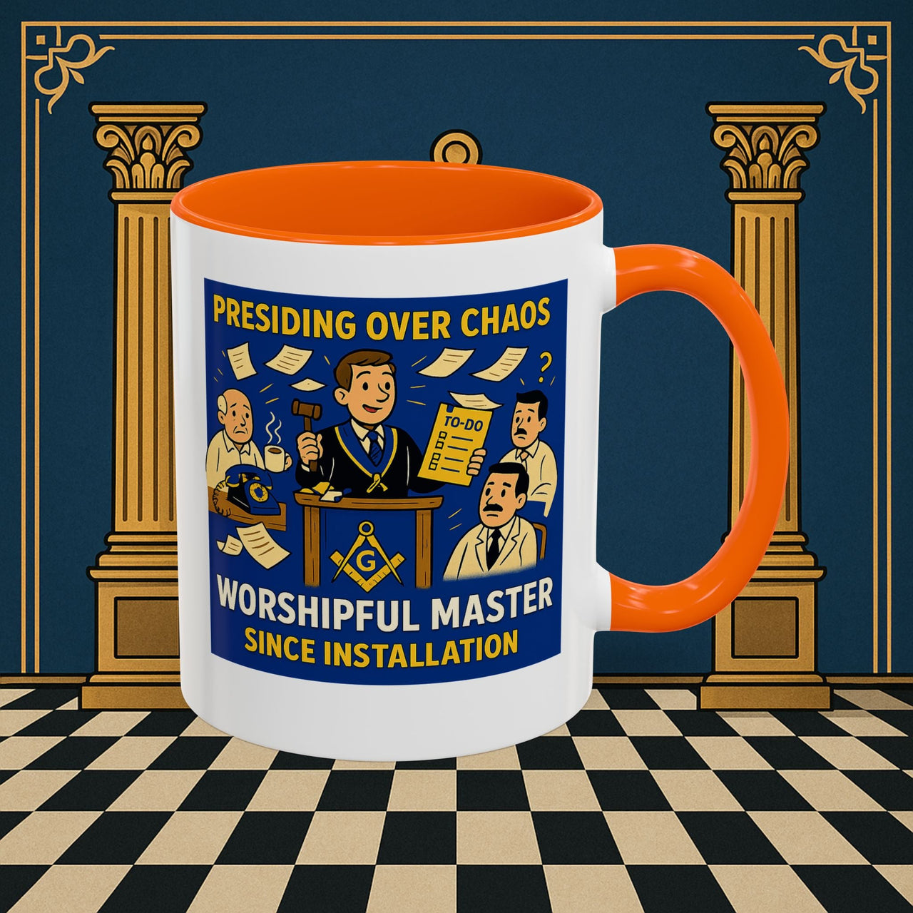 Masonic Mugs - Leadership Labyrinth - Worshipful Master Printify
