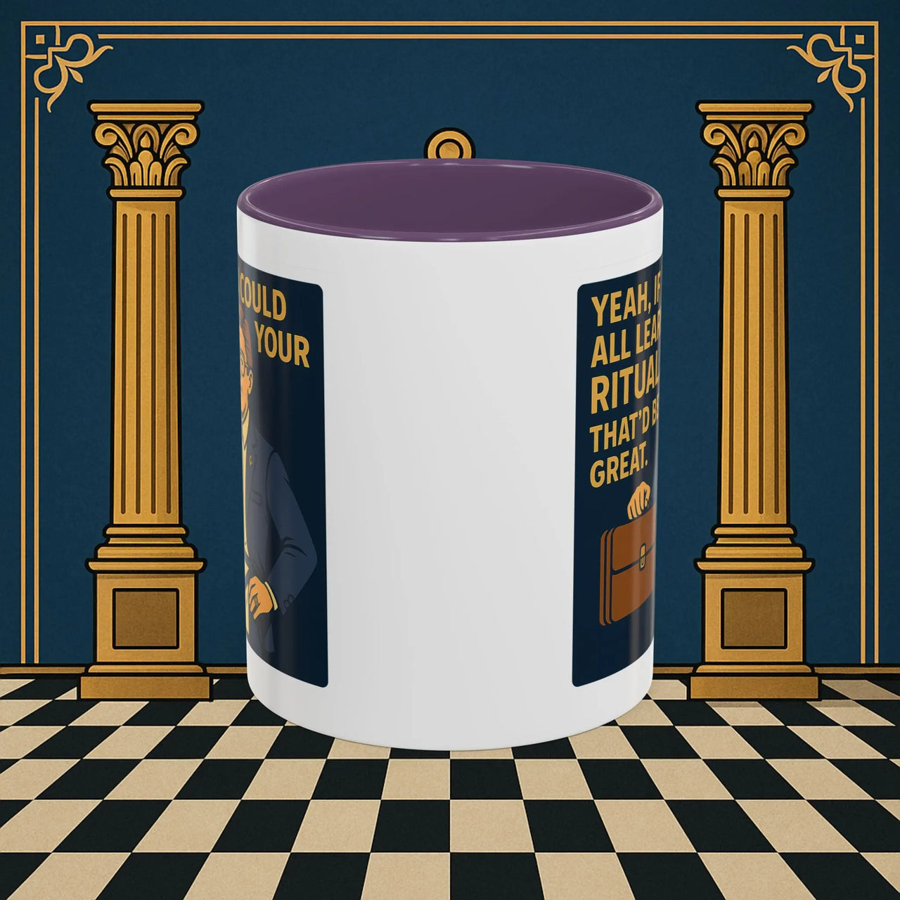 Masonic Mugs Ready to Go – Learn Your Ritual (Accent Coloured 11oz Mug) Printify