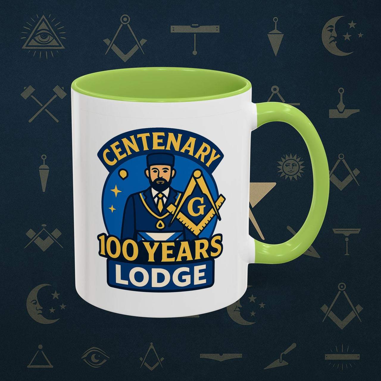 Masonic Mugs - Centennial Brotherhood - 100 years lodge anniversary Printify