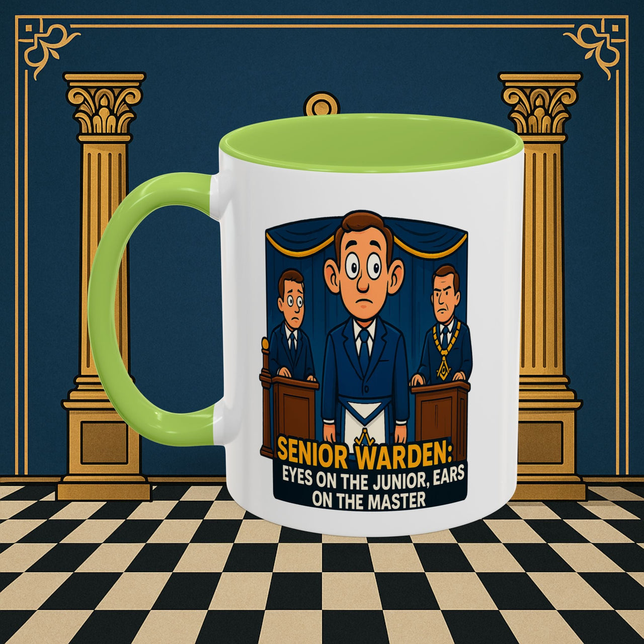 Masonic Mugs - Masonic Watchfulness - Senior Warden Printify