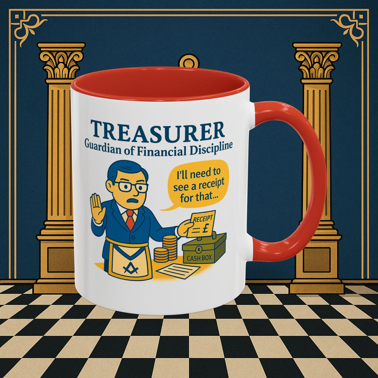 Masonic Mugs - Treasurer's Tally - Treasurer Printify