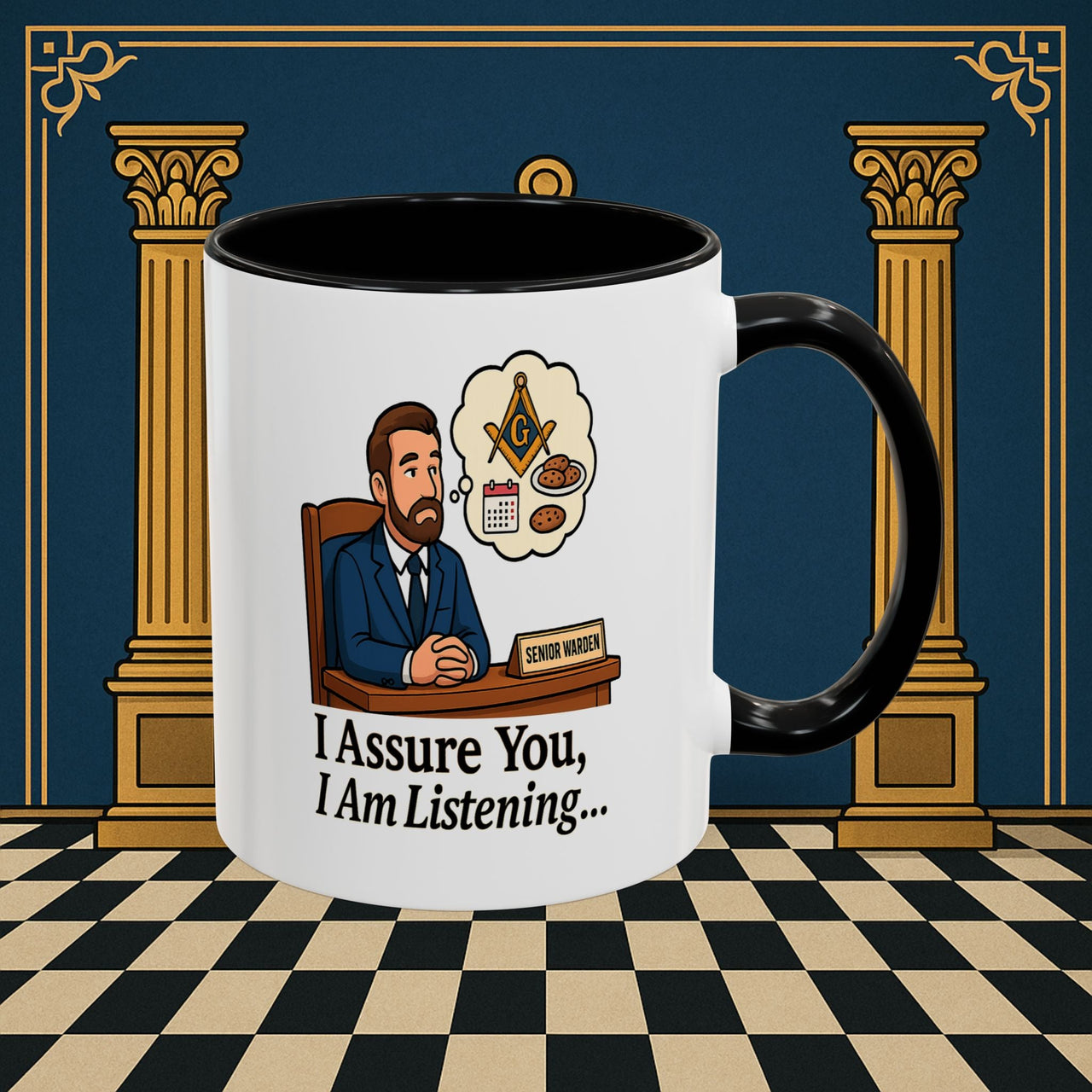 Masonic Mugs - Masonic Musings - Senior Warden Printify