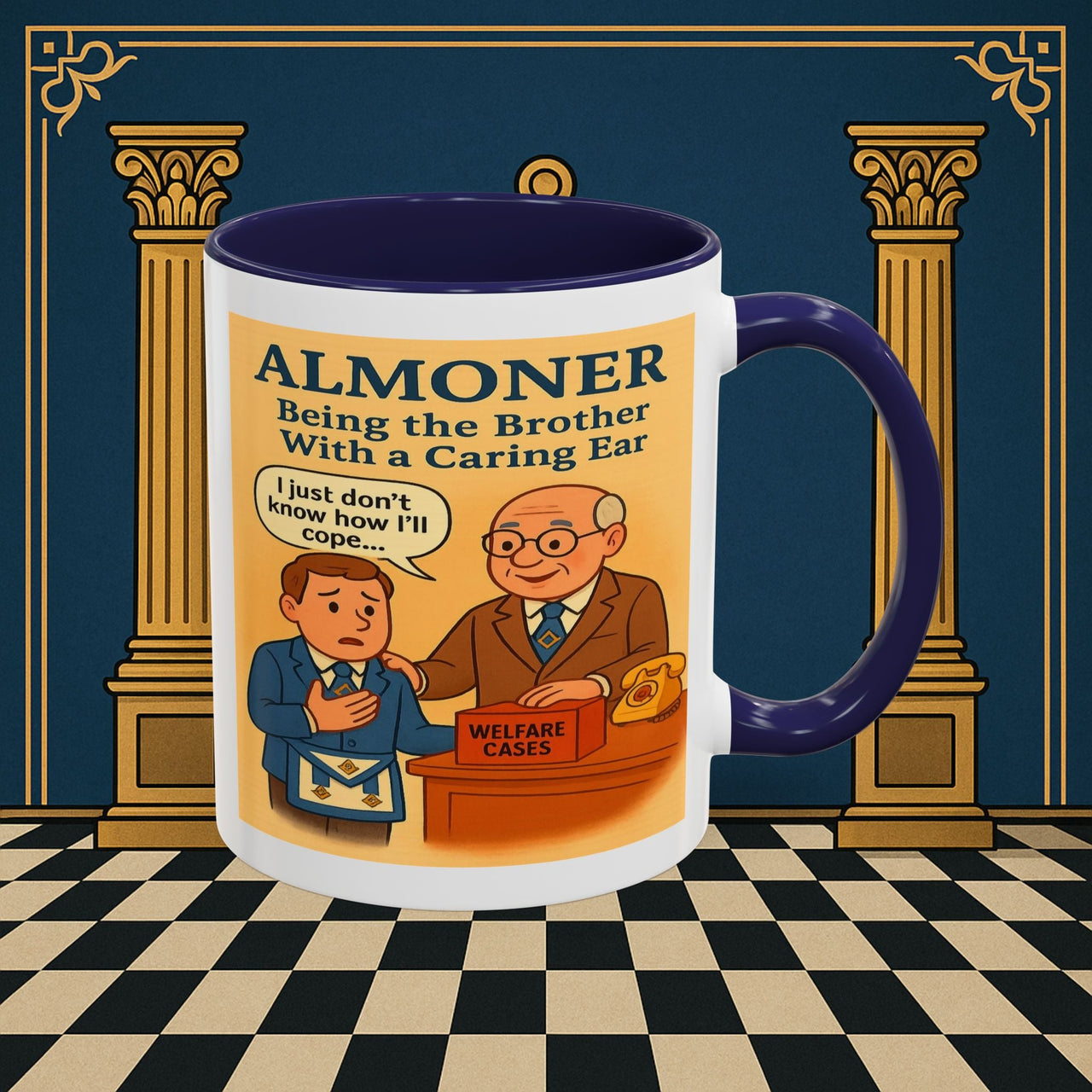 Masonic Mugs - Brotherly Welfare - Almoner Printify