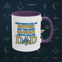 Masonic Mugs Ready to Go – Brother and Dad (Accent Coloured 11oz Mug) Printify