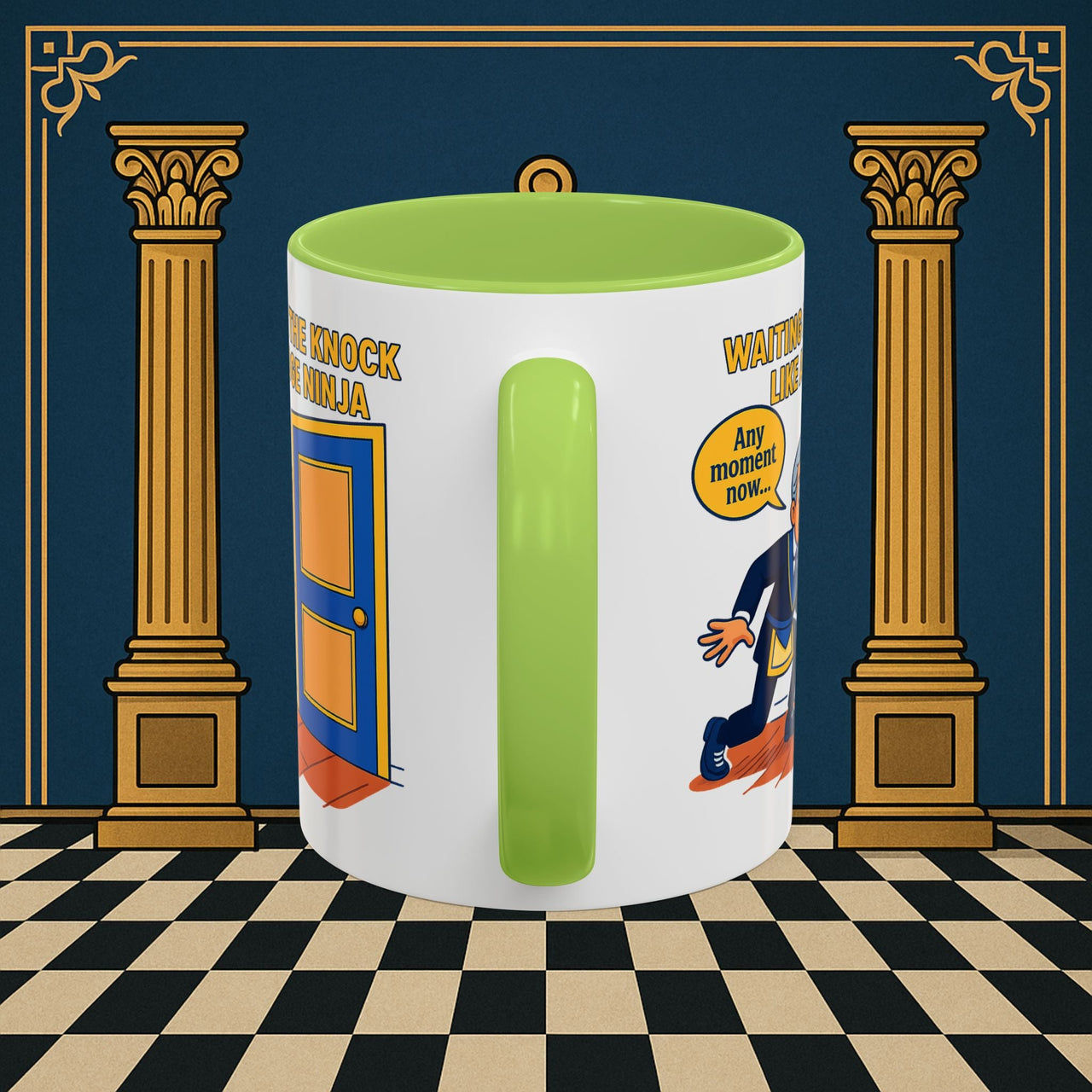 Masonic Mugs - Masonic Anticipation: Lodge Ninja in Waiting, Junior Deacon Printify