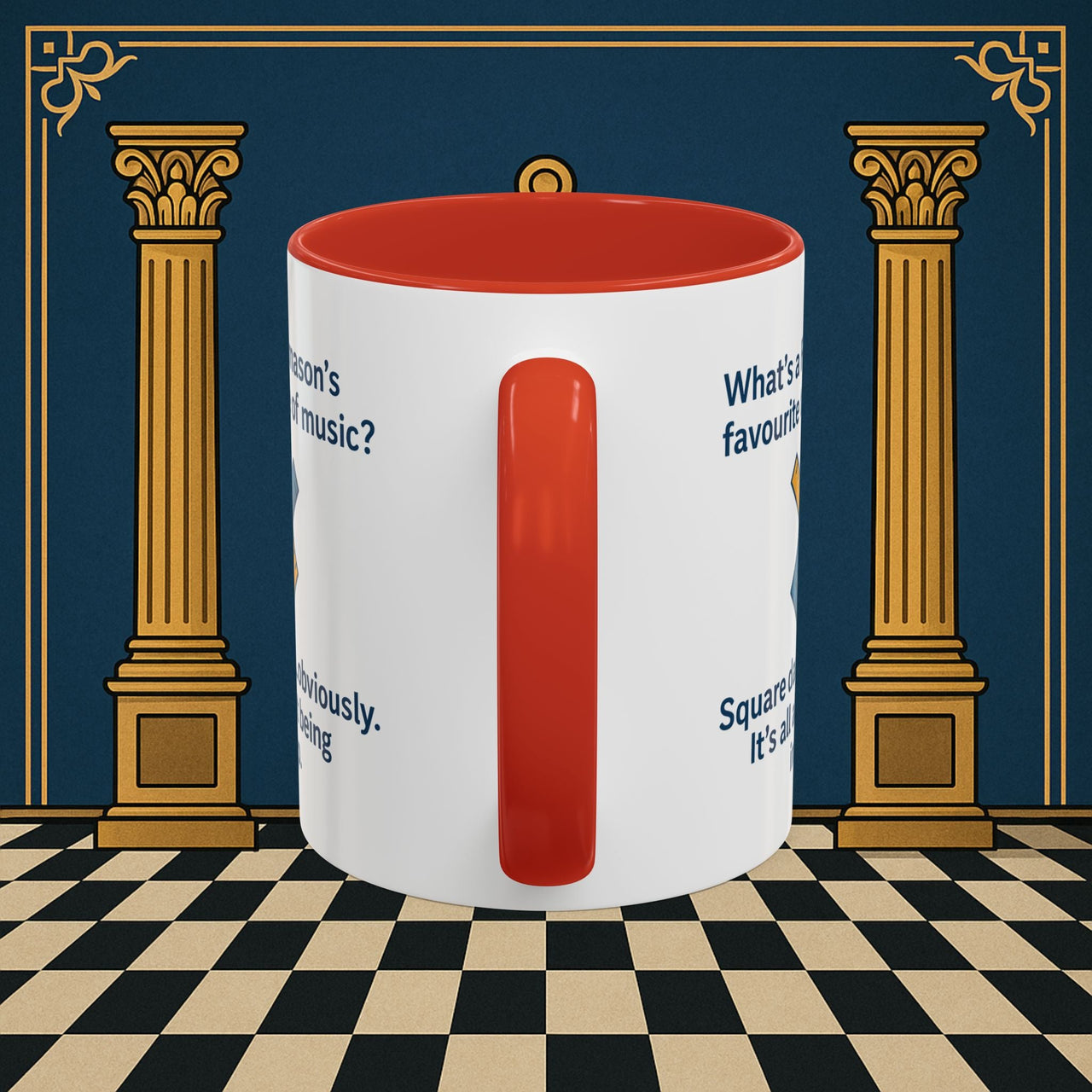 Masonic Mugs Ready to Go – Favourite Type of Music (Accent Coloured 11oz Mug) Printify