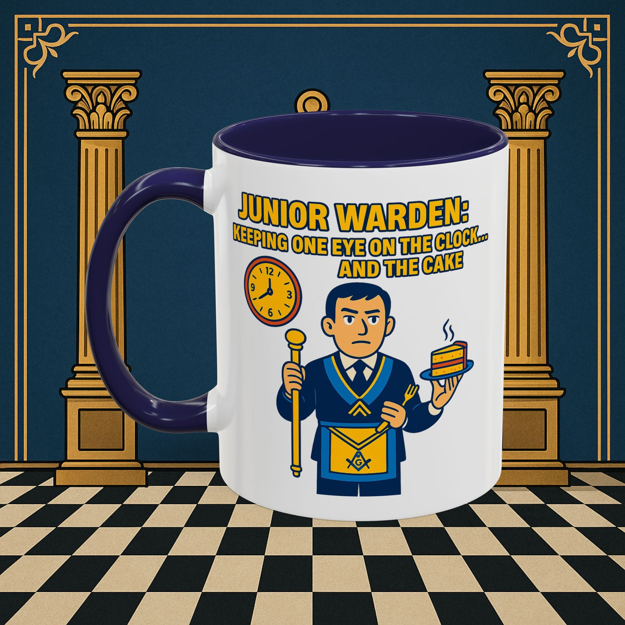 Masonic Mugs - Masonic Vigilance: Junior Warden's Timekeeping Duty,  Junior Warden Printify