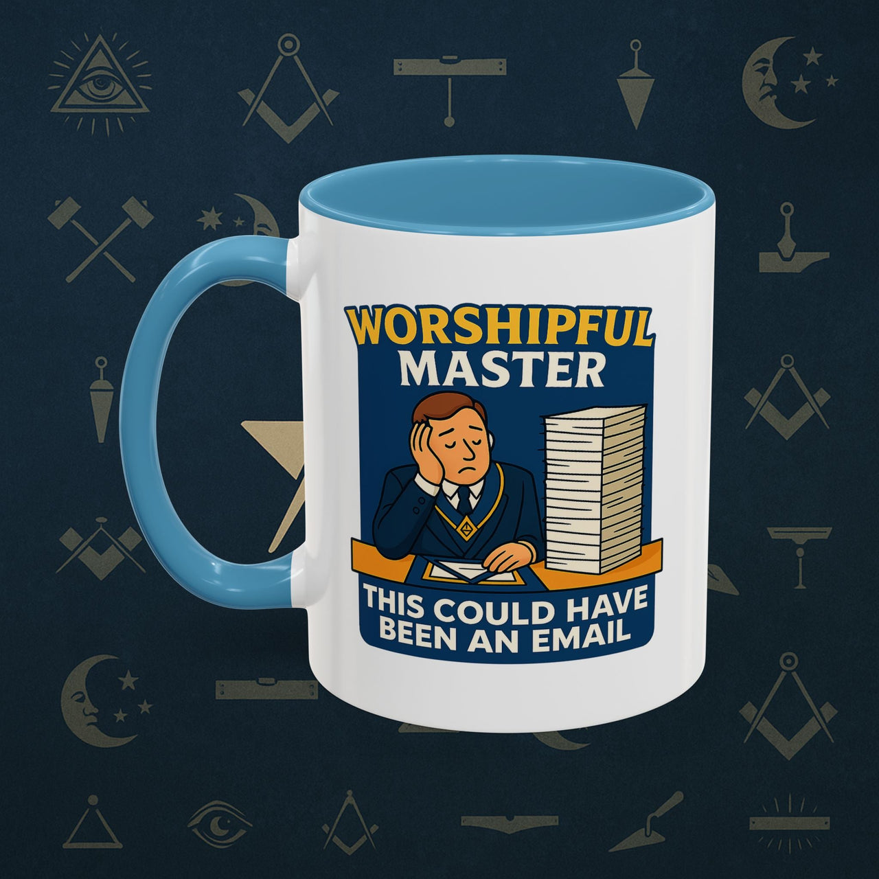 Masonic Mugs - Masonic Meetings Madness - Worshipful Master Printify