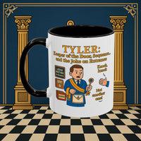 Masonic Mugs - Tyler's Doorway Dilemma - Tyler Printify