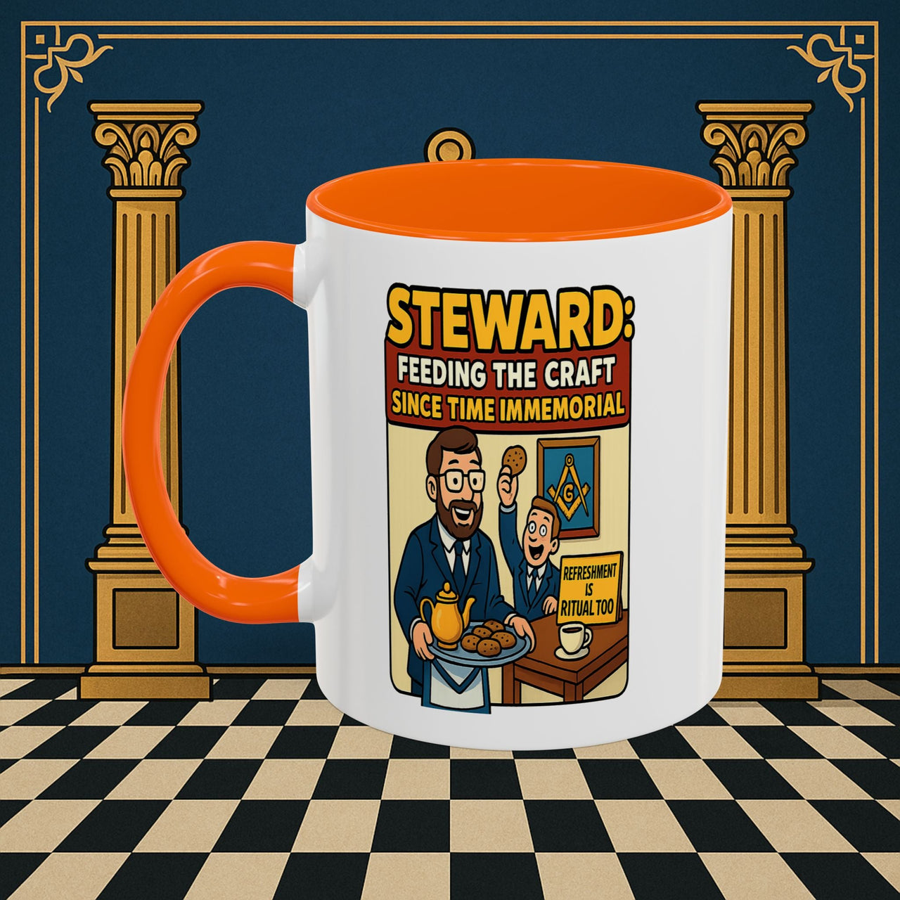 Masonic Mugs - Feeding Freemasonry's Fellowship - Steward Printify