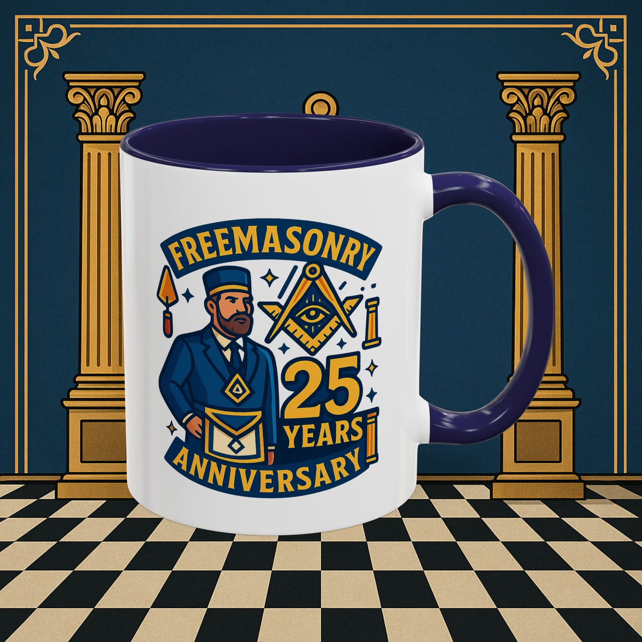 Masonic Mugs - Masonic Legacy - 25 years anniversary Printify