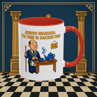 Masonic Mugs - Junior Warden: Tea Time is Sacred, Junior Warden Printify