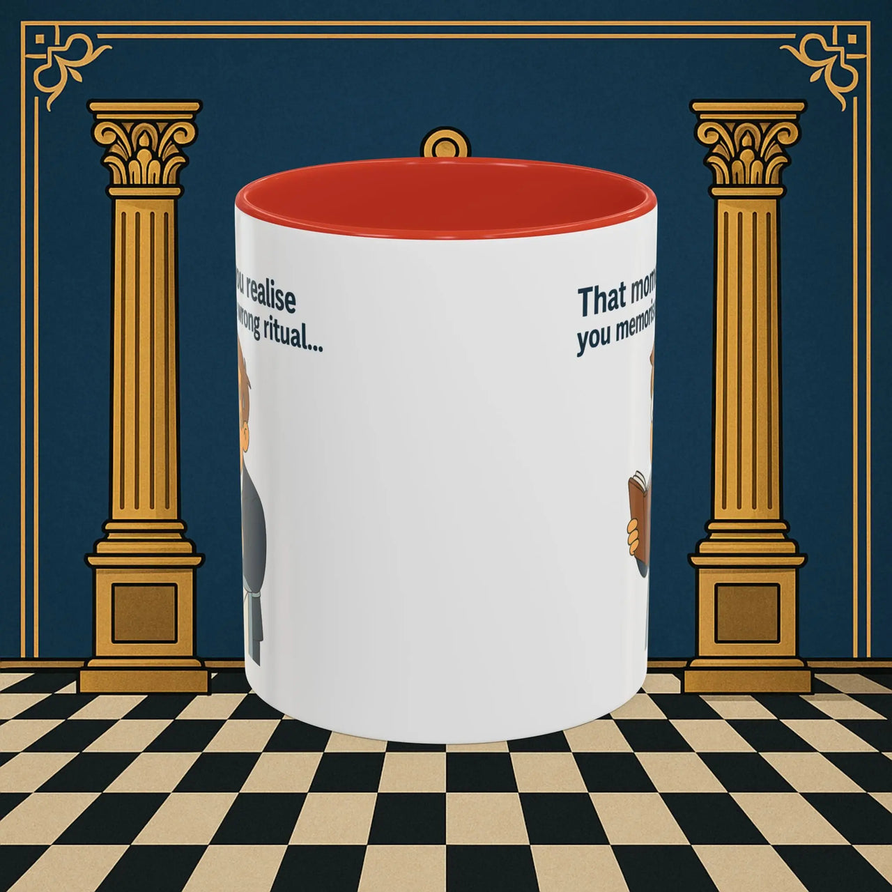 Masonic Mugs Ready to Go – Wrong Ritual (Accent Coloured 11oz Mug) Printify