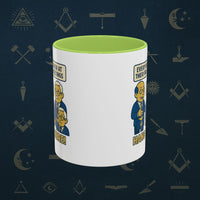 Masonic Mugs Ready to Go – Hang In There! (Accent Coloured 11oz Mug) Printify