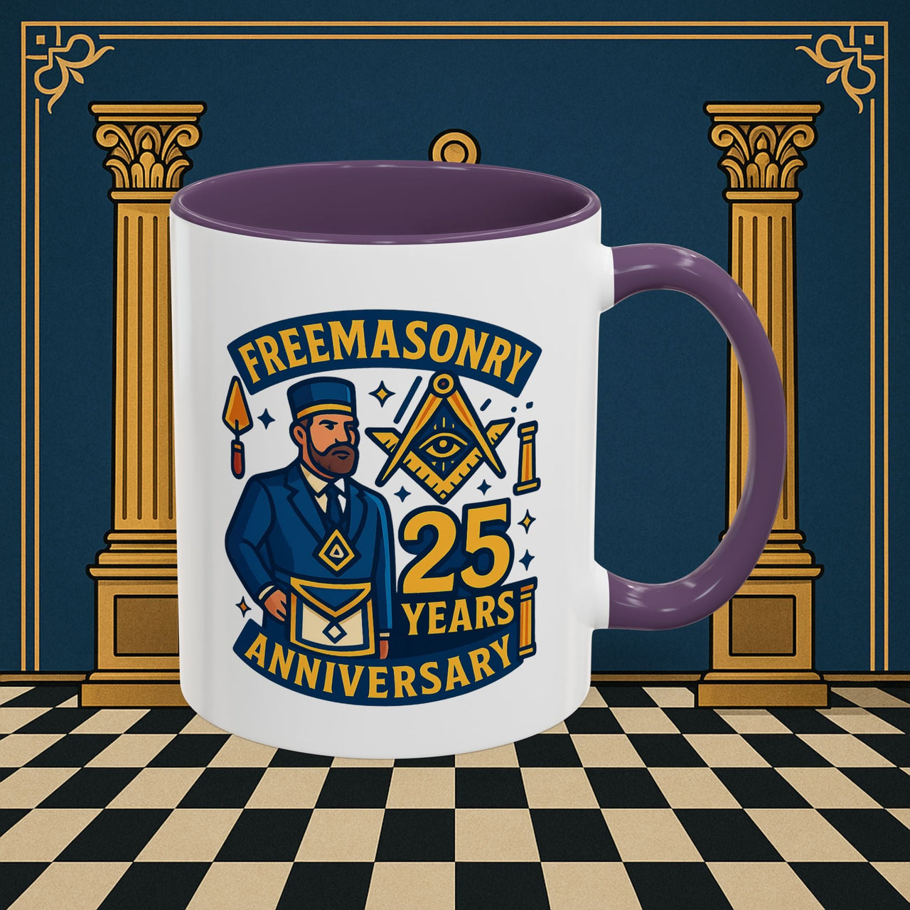 Masonic Mugs - Masonic Legacy - 25 years anniversary Printify