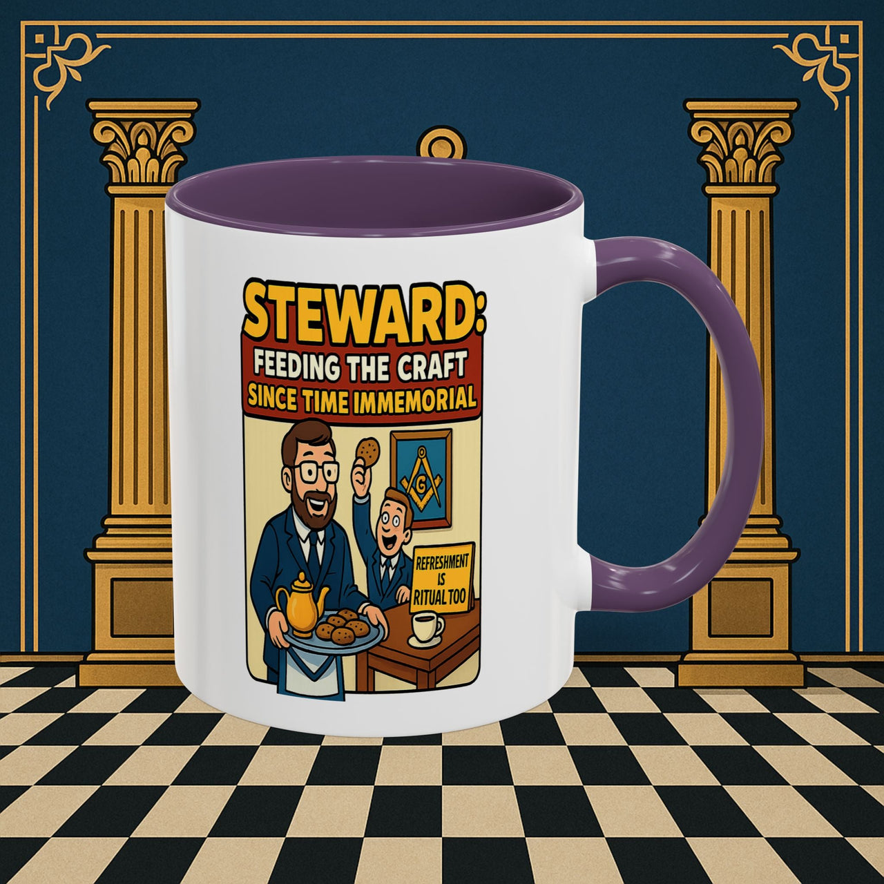 Masonic Mugs - Feeding Freemasonry's Fellowship - Steward Printify