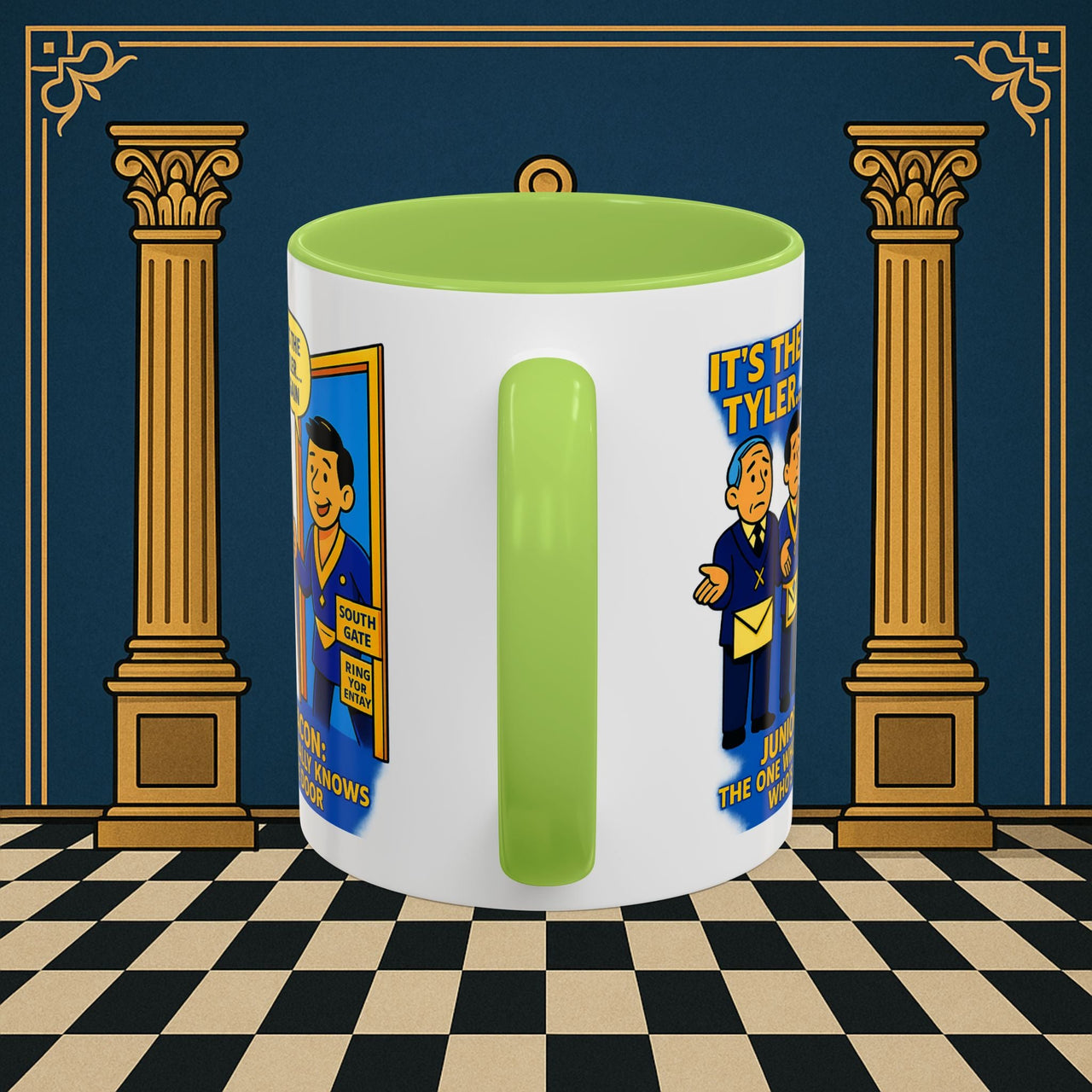 Masonic Mugs - Masonic Mysteries Unveiled: Lodge Leadership Comedy, Junior Deacon Printify