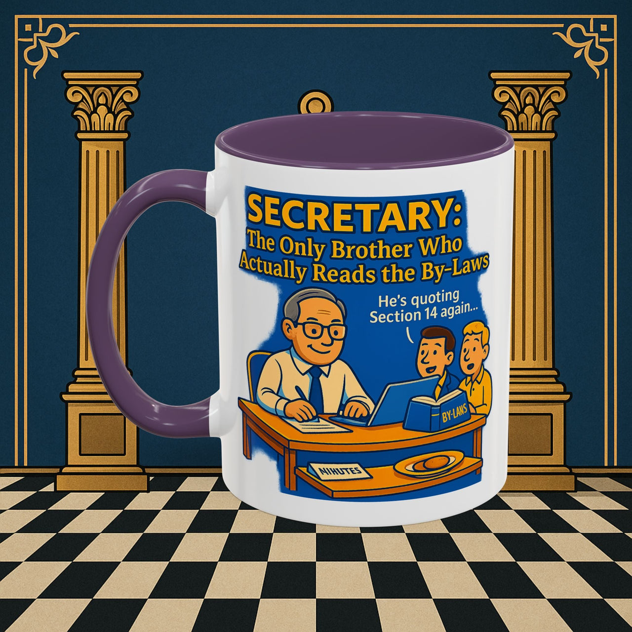 Masonic Mugs - Bureaucratic Bliss - Secretary Printify