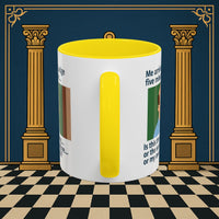 Masonic Mugs Ready to Go – Five Minutes Late (Accent Coloured 11oz Mug) Printify