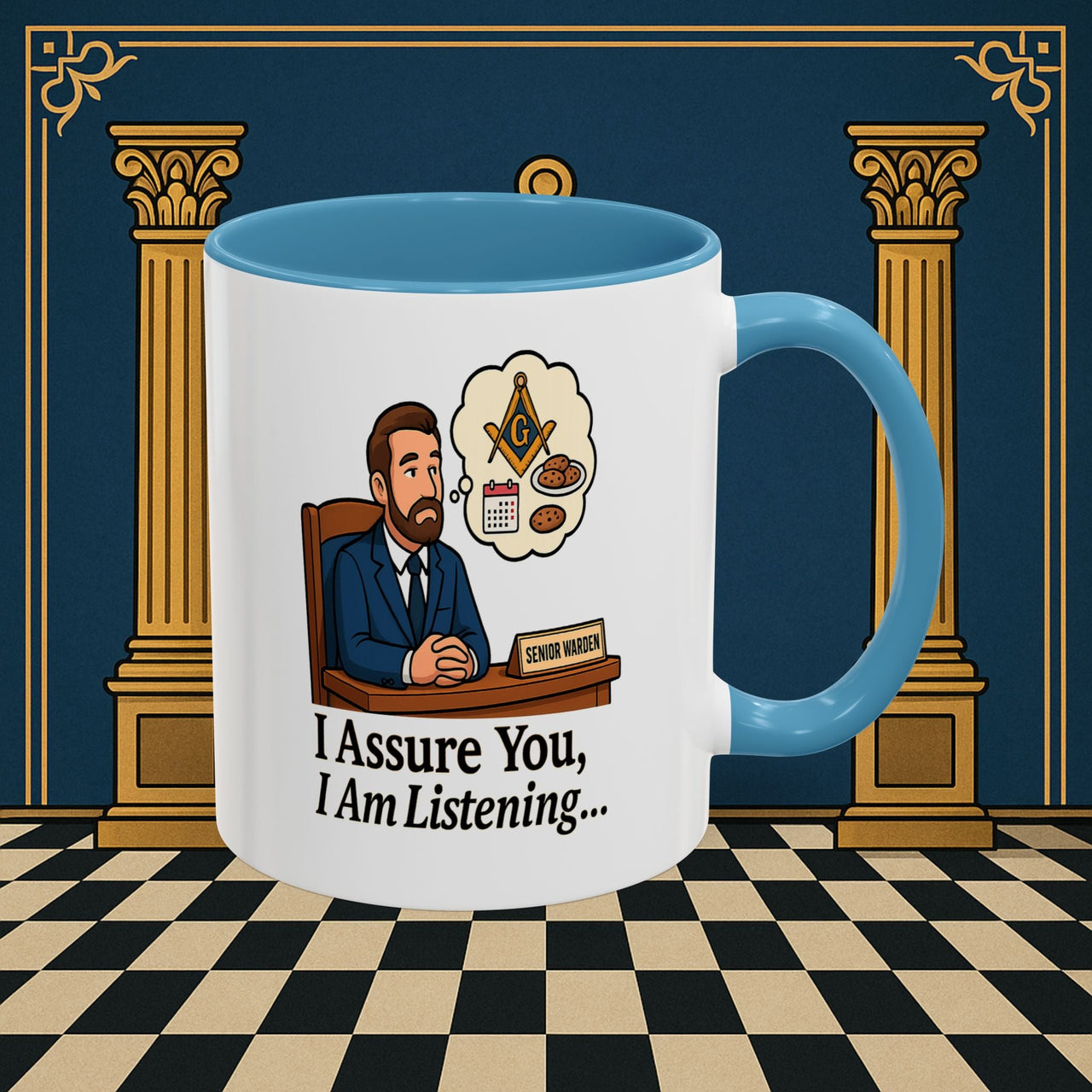 Masonic Mugs - Masonic Musings - Senior Warden Printify