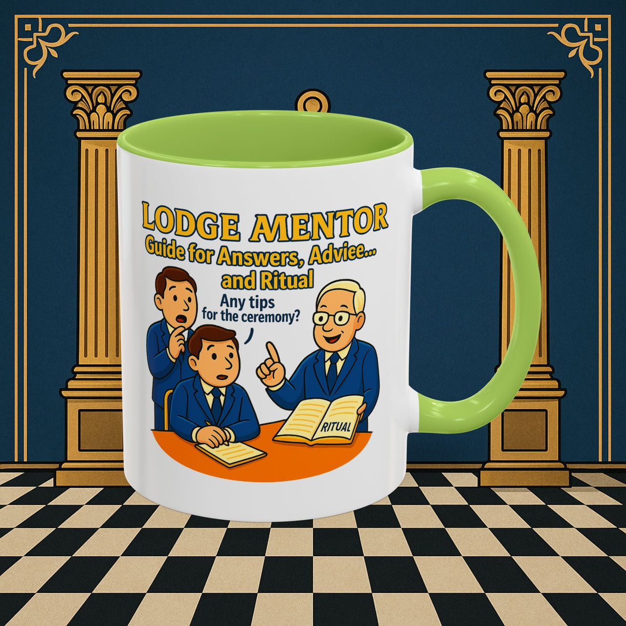 Masonic Mugs - Lodge Mentor: Fraternal Ritual Guidance, Lodge Mentor Printify