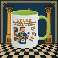 Masonic Mugs - Tyler's Doorway Dilemma - Tyler Printify