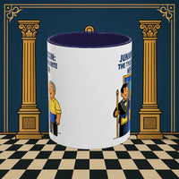 Masonic Mugs - Junior Deacon: Tea Break Truce, Masonic Brotherhood Cartoon, Junior Deacon Printify