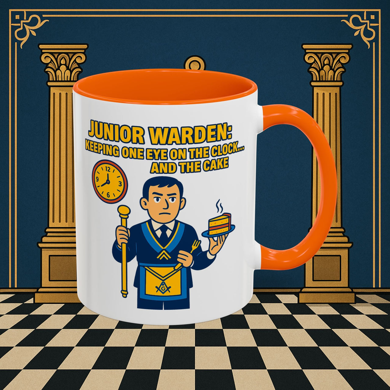 Masonic Mugs - Masonic Vigilance: Junior Warden's Timekeeping Duty,  Junior Warden Printify
