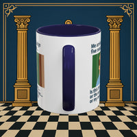 Masonic Mugs Ready to Go – Five Minutes Late (Accent Coloured 11oz Mug) Printify