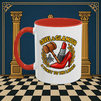 Masonic Mugs – Gavel & Glamour: A Toast to the Ladies (Accent Coloured 11oz Mug) Printify