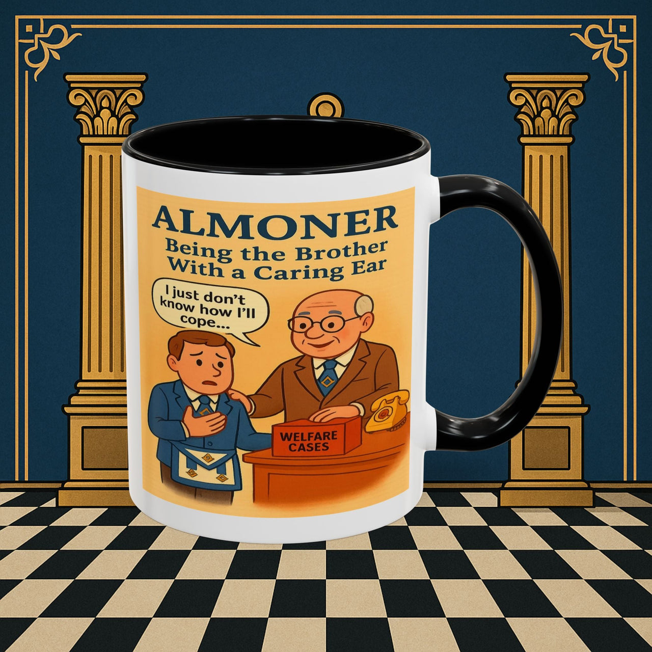 Masonic Mugs - Brotherly Welfare - Almoner Printify