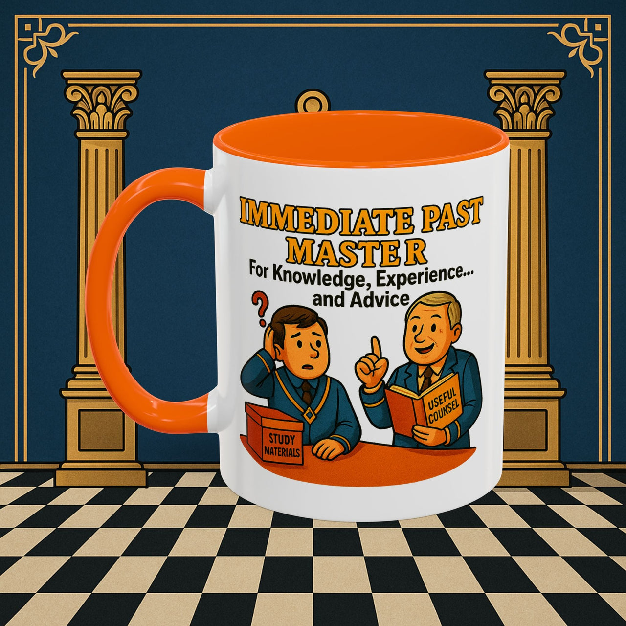 Masonic Mugs - Accent Coloured 11oz Mug - Wisdom Transfer Printify