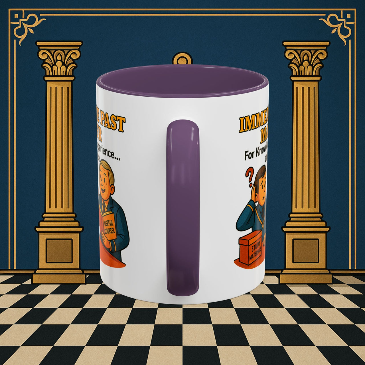 Masonic Mugs - Accent Coloured 11oz Mug - Wisdom Transfer Printify