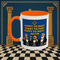 Masonic Mugs Ready to Go – Happy to Meet Again (Accent Coloured 11oz Mug) Printify