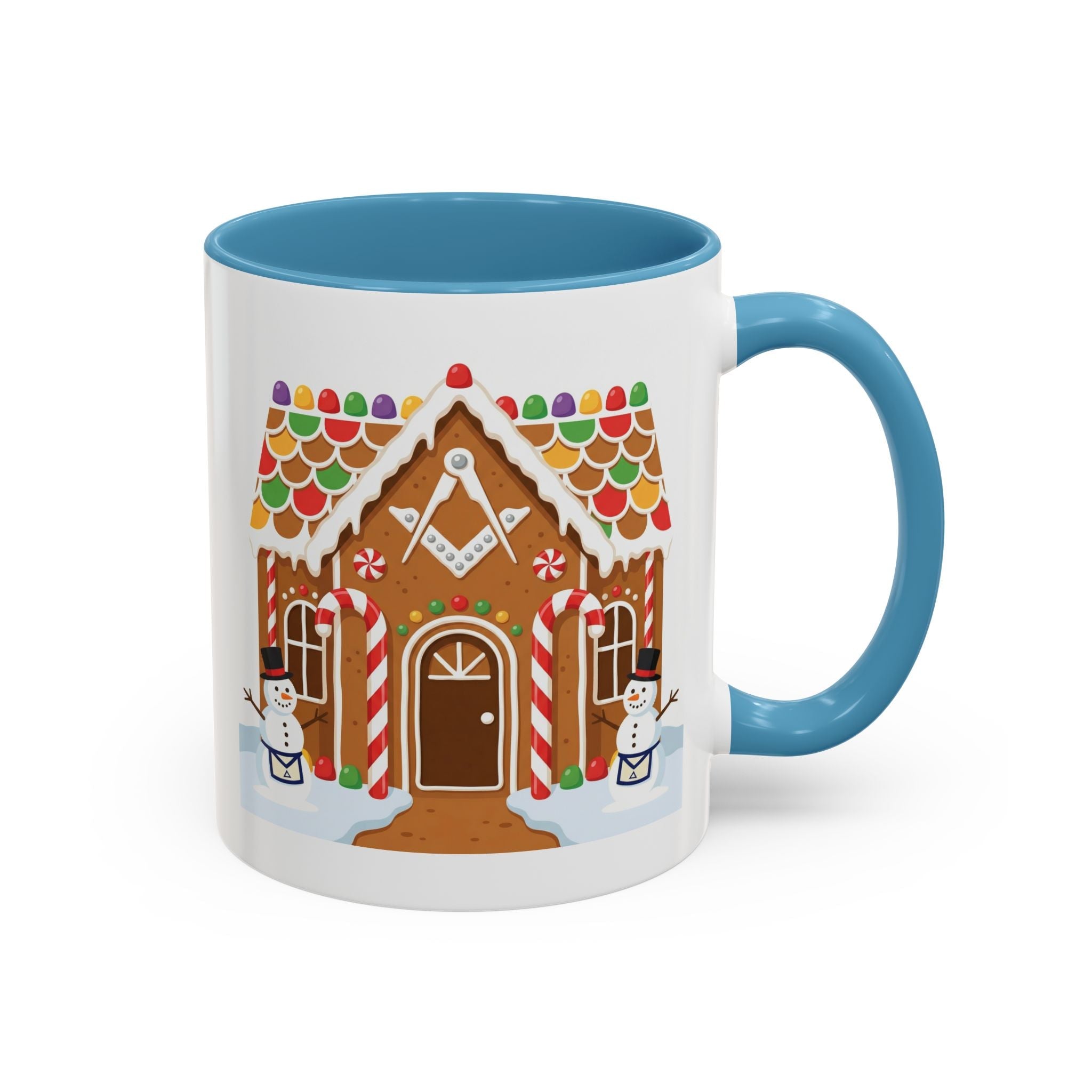 Masonic Gingerbread House — Festive Freemason Holiday Ugly Sweater Design Printify