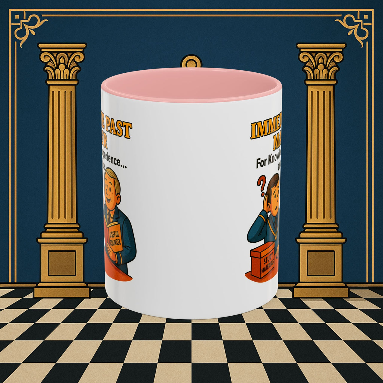 Masonic Mugs - Accent Coloured 11oz Mug - Wisdom Transfer Printify