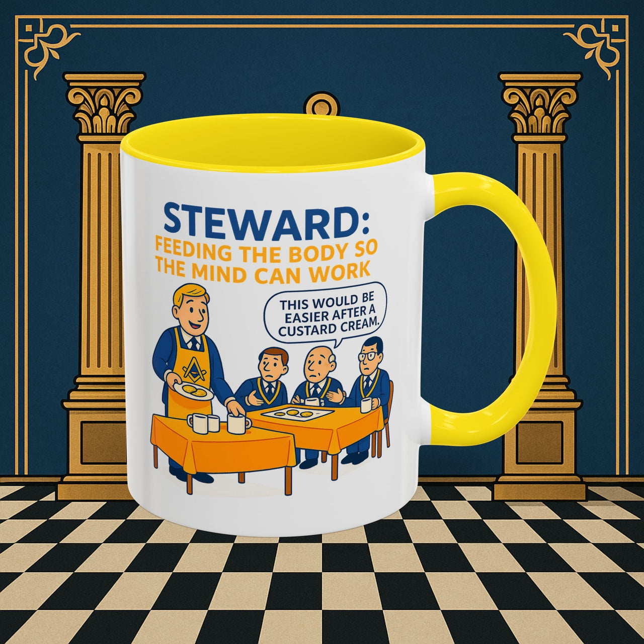 Masonic Mugs - Refreshment of Reason - Steward Printify