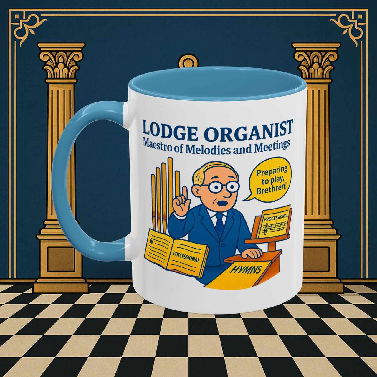 Masonic Mugs - Maestro of Melodies - Organist Printify