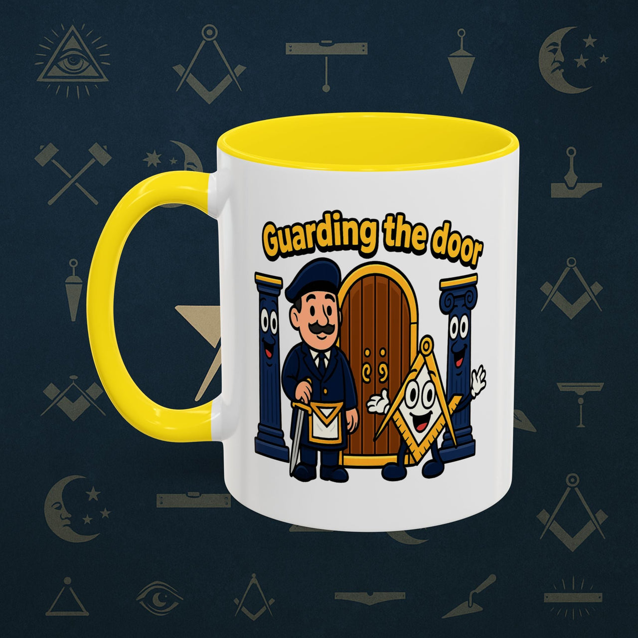 Masonic Mugs - Guarding the Door - Tyler Printify