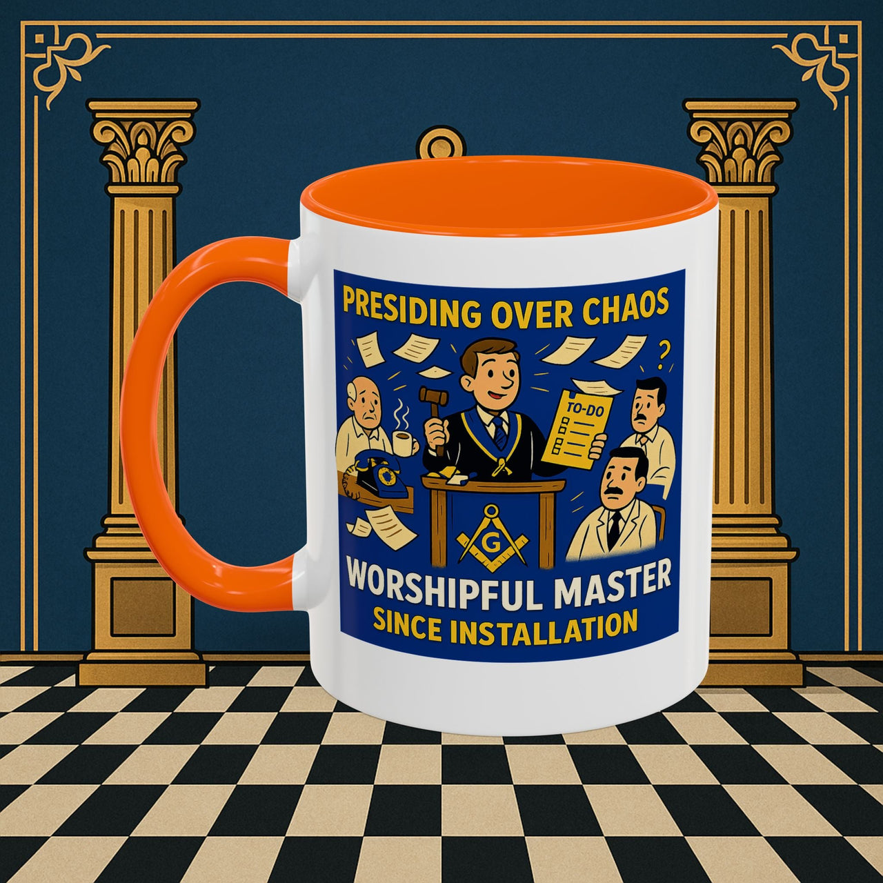 Masonic Mugs - Leadership Labyrinth - Worshipful Master Printify