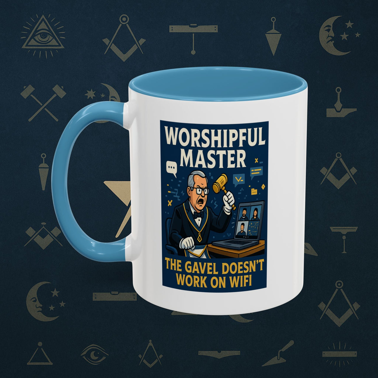 Masonic Mugs - Virtual Vertigo - Worshipful Master Printify