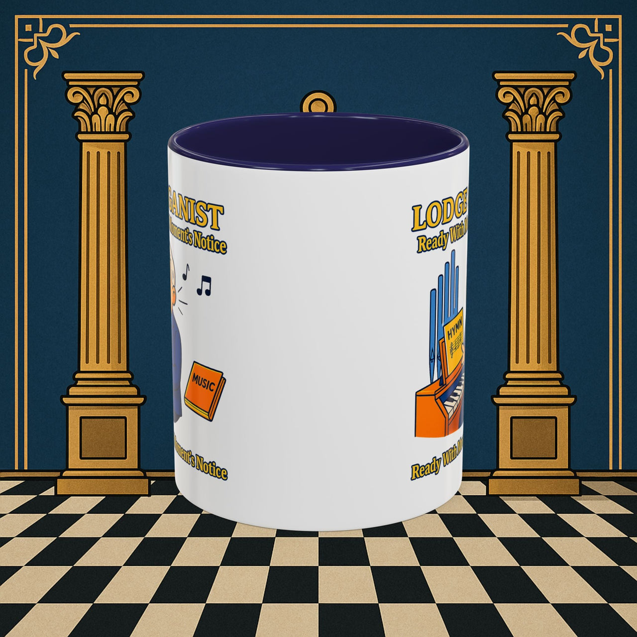 Masonic Mugs - Lodge Organist at the Ready - Organist Printify
