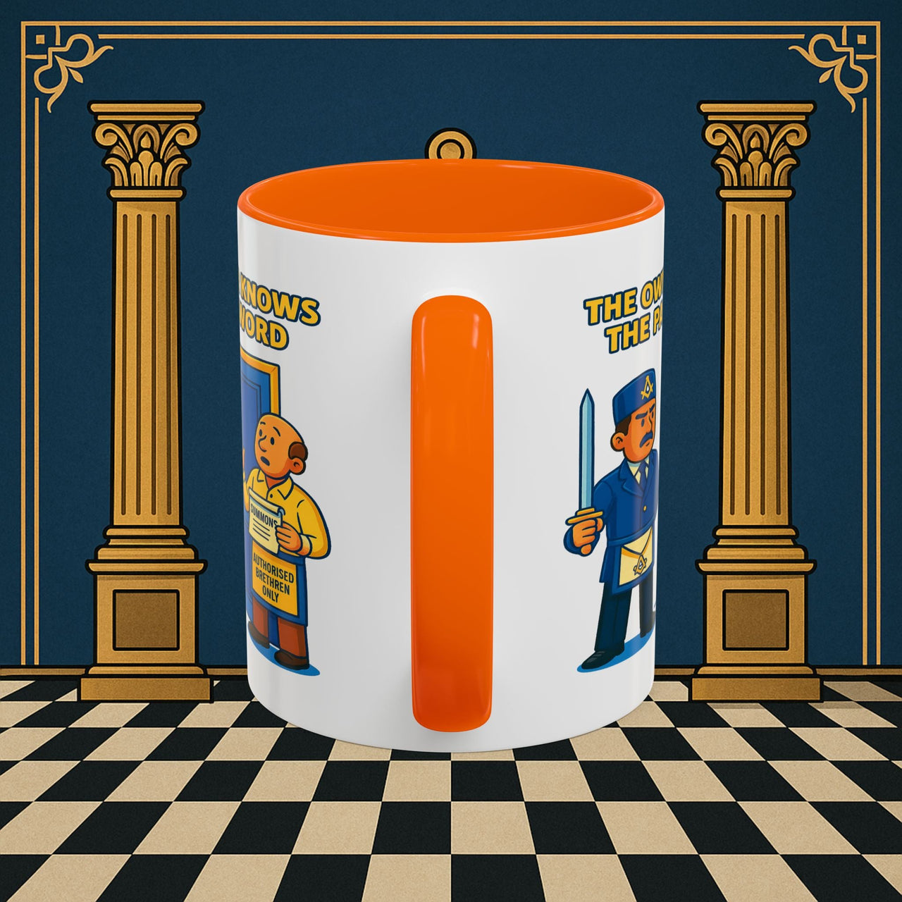 Masonic Mugs - Accent Coloured 11oz Mug - Masonic Mayhem - Inner Guard Printify