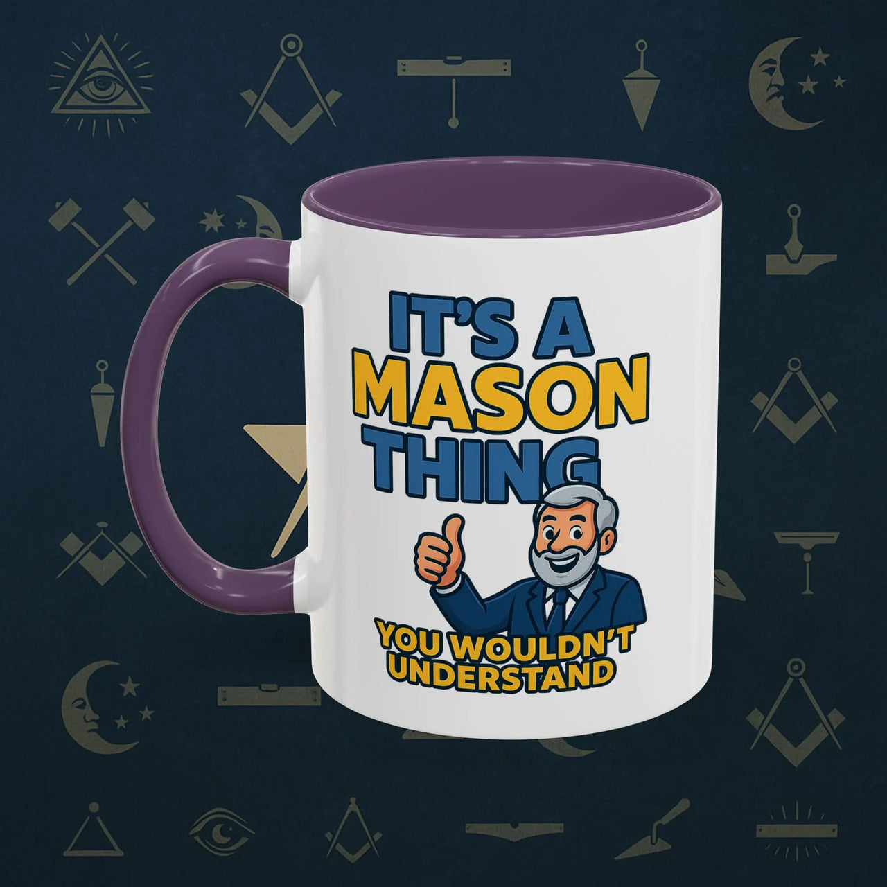 Masonic Mugs Ready to Go – It’s a Mason Thing (Accent Coloured 11oz Mug) Printify