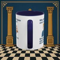 Masonic Mugs Ready to Go – Past Master with a Traffic Cone (Accent Coloured 11oz Mug) Printify