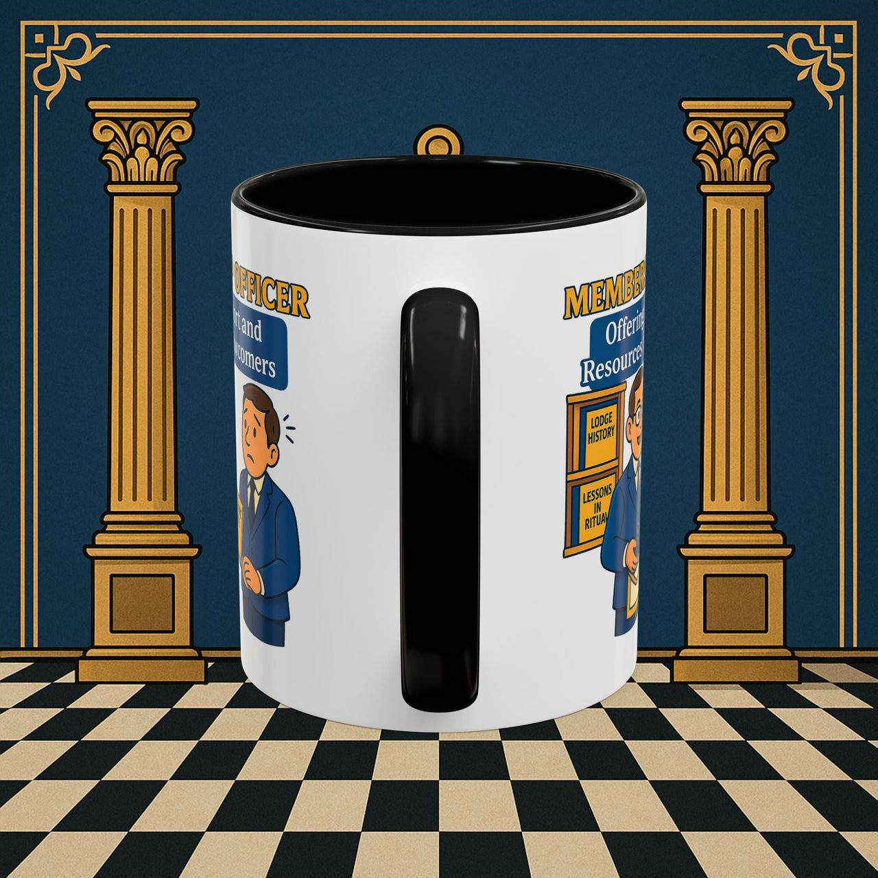 Masonic Mugs - Welcoming New Brothers - Membership Secretary Printify