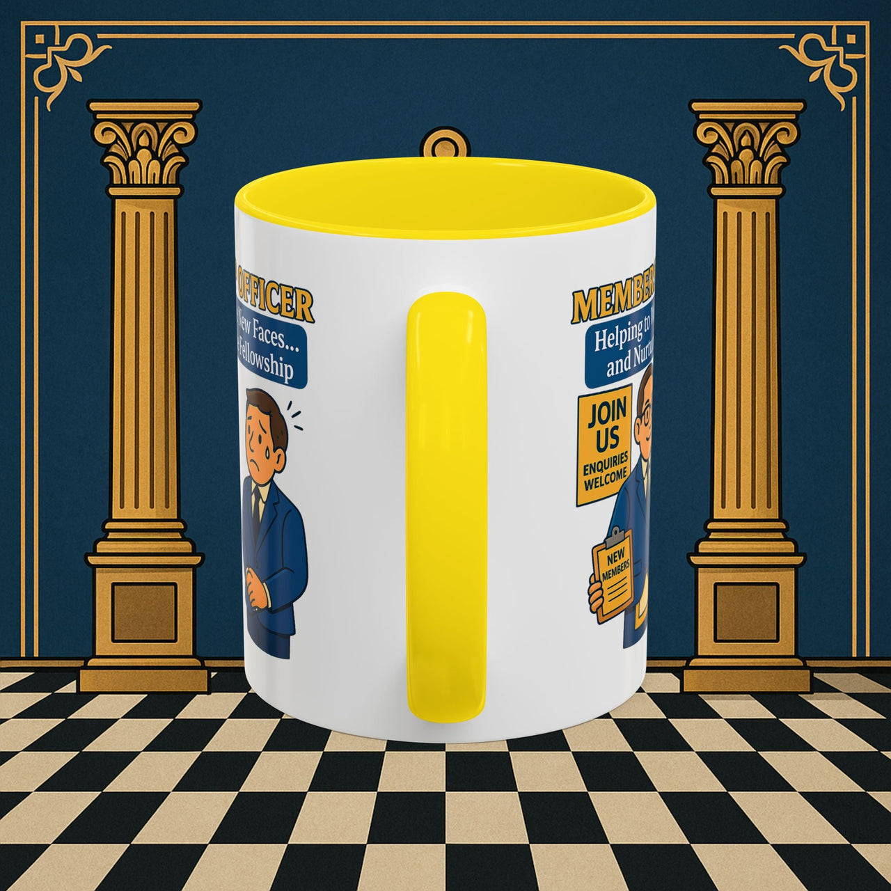 Masonic Mugs - Welcome to the Club - Membership Secretary Printify