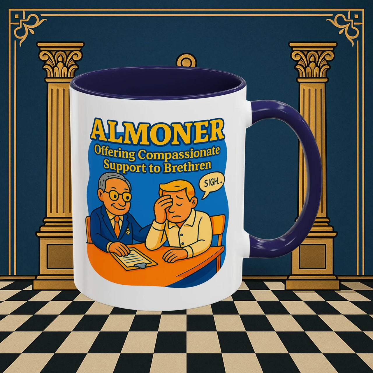 Masonic Mugs - Bureaucratic Empathy - Almoner Printify