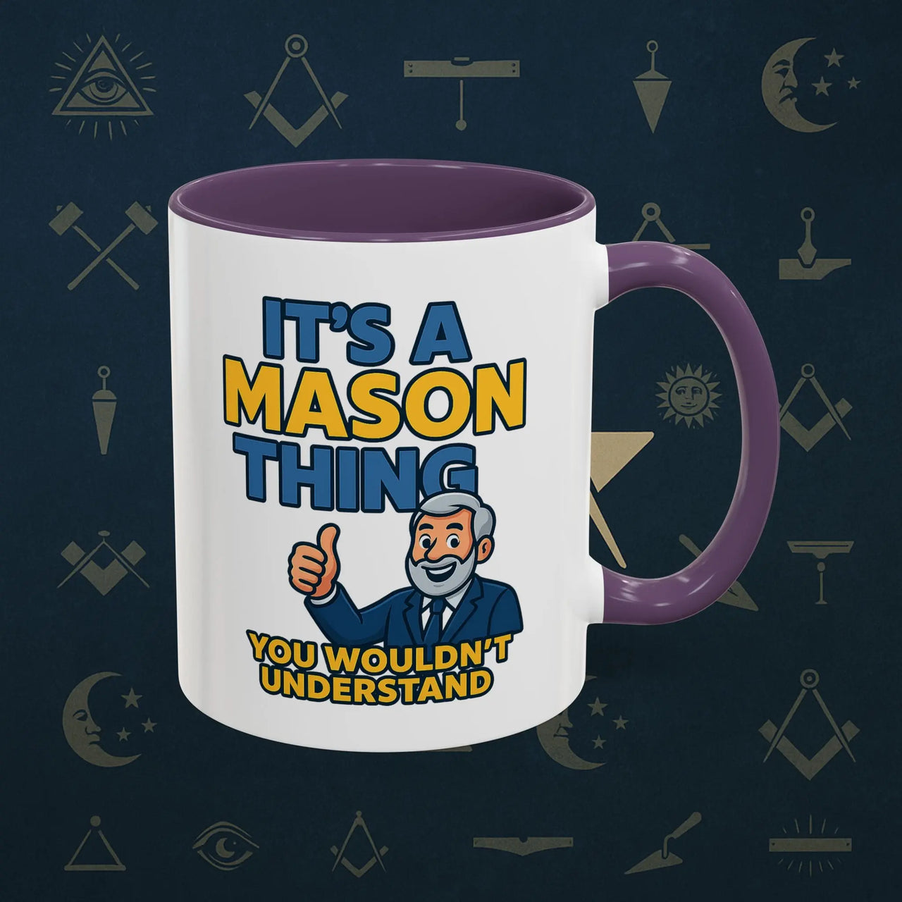 Masonic Mugs Ready to Go – It’s a Mason Thing (Accent Coloured 11oz Mug) Printify